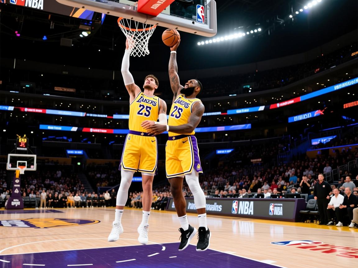 刚刚！湖人赢了！东契奇45分三双，詹姆斯2次超级暴扣震撼全场  第1张