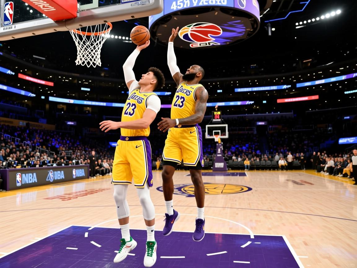 刚刚！湖人赢了！东契奇45分三双，詹姆斯2次超级暴扣震撼全场  第3张